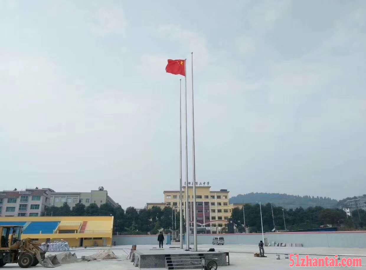 杭州江干区不锈钢厂道闸灯杆电动门升降台旗杆旗帜-图1